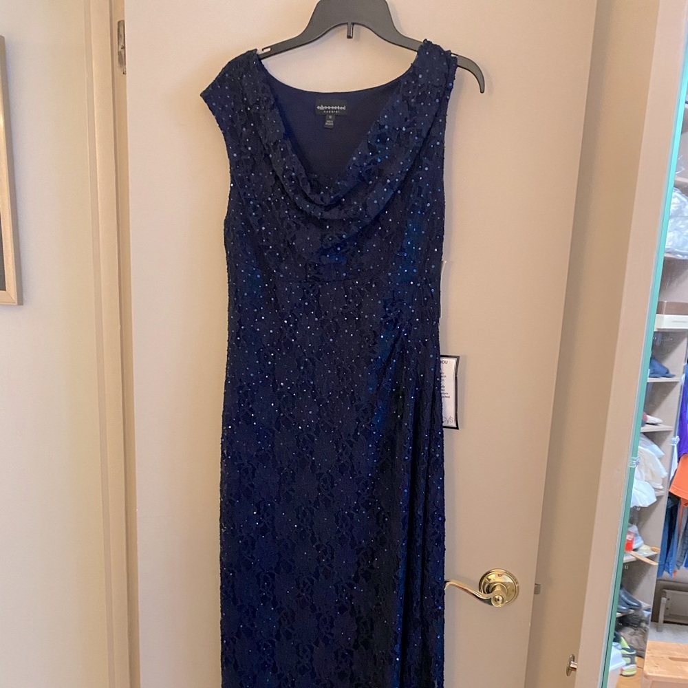 New Blue lace gown